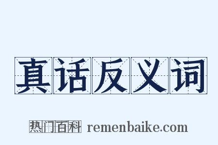 真话反义词是什么意思的图片